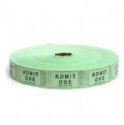 Ticket Roll Admit One Green