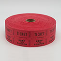 Raffle Ticket Rolls - Red - Double Roll Tickets